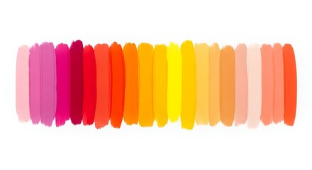 Paint brush strokes gradient pink to yellow