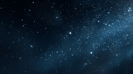 Fototapeta premium Dark Blue Night Sky with Sparkling Stars and Cosmic Dust
