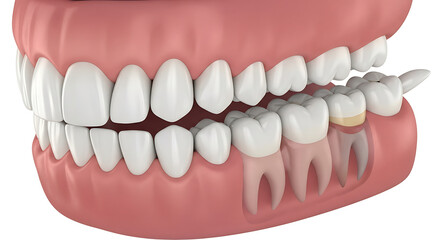 Obraz premium Understanding Impacted Wisdom Teeth and Their Dental Implications