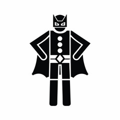 Superhero icon silhouette vector illustration