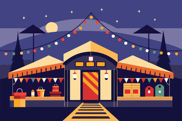 Obraz premium vector illustration of a building