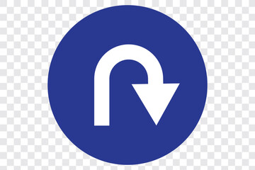 Black return arrow icon, simple go back sign vector u turn shape pointer flat design pictogram vector elements for app ads web banner button ui ux interface elements isolated on white background.