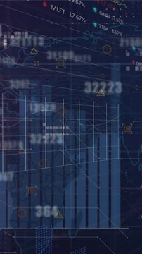 Animation of financial data processing over world map