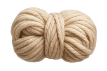 Beige yarn skein displaying soft texture, ready for crafting knitting or crochet creations