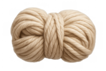 Beige yarn skein displaying soft texture, ready for crafting knitting or crochet creations