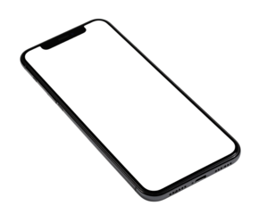 Realistic Modern Smartphone with Blank Screen – Transparent Background PNG