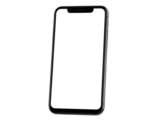 Realistic Modern Smartphone with Blank Screen – Transparent Background PNG