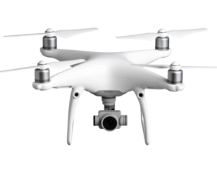 Flying Drone with Camera – Realistic Transparent Background PNG