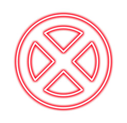 Neon Prohibition Sign Icon