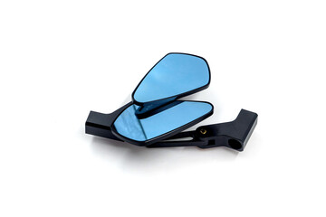 motorbike mirror on white background, good for article or commercial