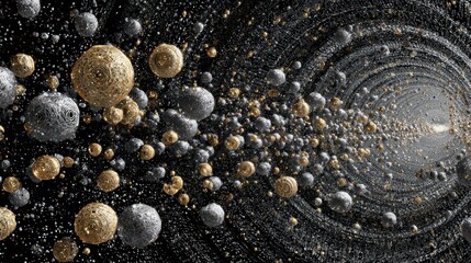 Abstract tunnel of spheres