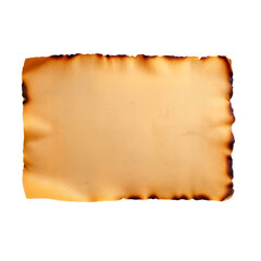 Burnt paper edge isolated on transparent white background. Burning edge paper texture. Ideal text,...