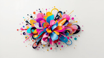 Fototapeta premium abstract background with colorful splashes