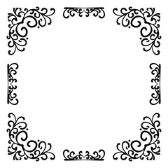 decorative frame with floral elements