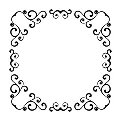vector frame with floral ornament