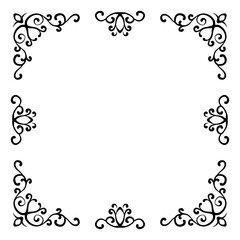 vector frame with floral elements