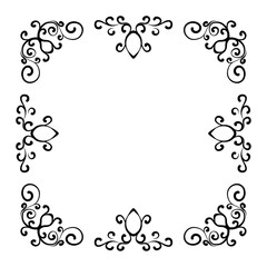 vector frame with floral elements