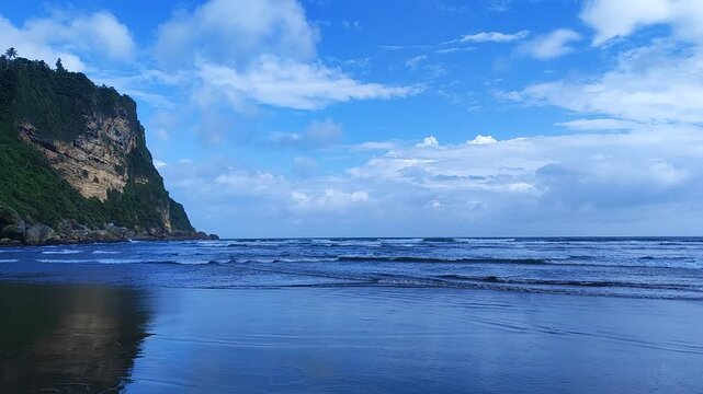 tropical island in Parangtritis beach