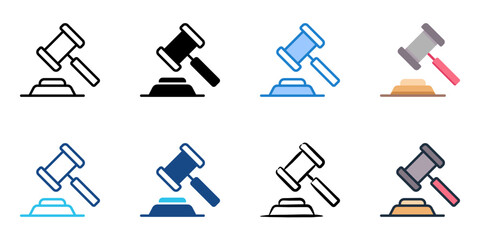 Judgement icon set multiple style collection 
