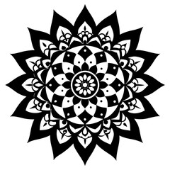 Fiery Mandala in Radiant Orange and Yellow, Radiating Solar Energy