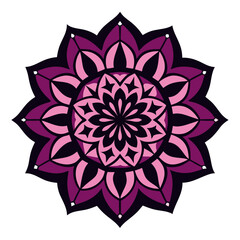 Frosted Fractal Mandala with Cool Tones and Sharp, Translucent Shapes