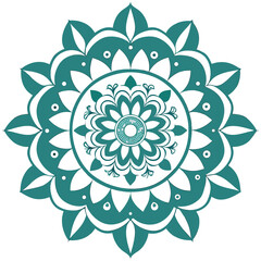 Vintage Mandala with Earth-Toned Fading and Rustic Geometric Charm