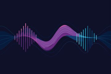 abstract music background with notes