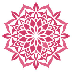 A lace-like circular mandala with floral motifs and balanced symmetry, finely crafted with precise lines.