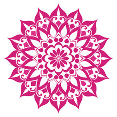 An ornate floral mandala with elaborate swirling designs, echoing the elegance of lacework.