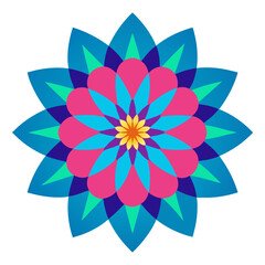 Kaleidoscopic Mandala with a Radiant Starburst Core