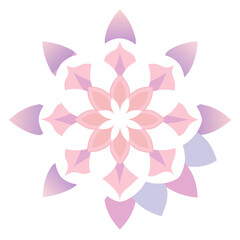 Dreamlike Floral Mandala in Translucent, Serene Hues