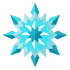 Obraz premium Frosted Fractal Mandala with Sharp Snowflake Symmetry