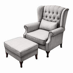 Graphite Drift Minimalist sofa Gray isolated watercolor vector illustration svg