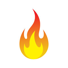 vector illustration of a flame on a white background