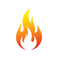 vector illustration of a flame on a white background