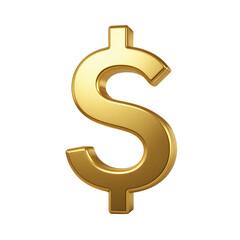 golden dollar logo, isolated on transparent png