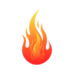 5.epsvector illustration of a flame on a white background
