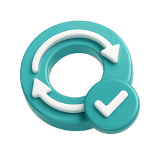 3D icon - circular subscription ring UI element