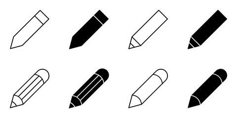 pencil, write, drawing, stationery icon set