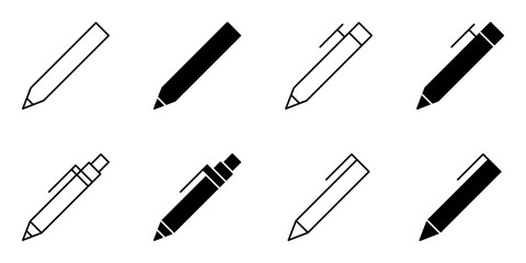 pen, ballpoint, write icon set