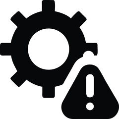 Bug Fixing Gear And Alert Symbol