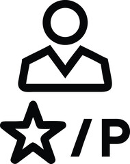Vip Status Star Badge And Person