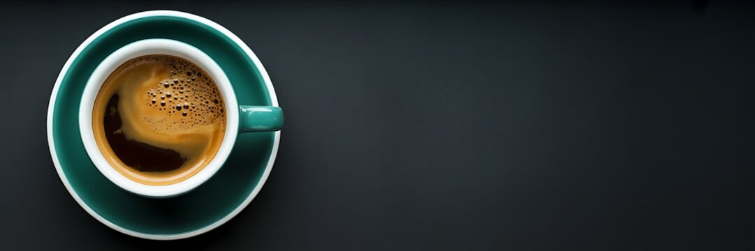 Aromatic Coffee: Dark Roast in Teal Cup coffee day