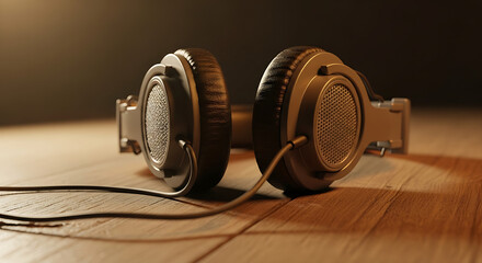 headphones on the table