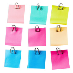 sticky notes on a white background isolated on transparent background png
