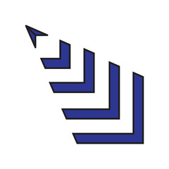 blue arrow icon