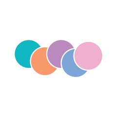 Overlapping Pastel Circles Abstract Design