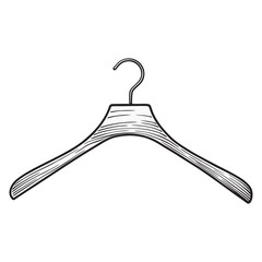 silhouette photo of hanger with white background