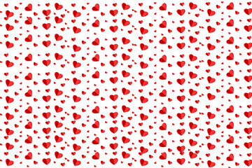 Seamless Red Heart Pattern Romantic Valentine's Day Background