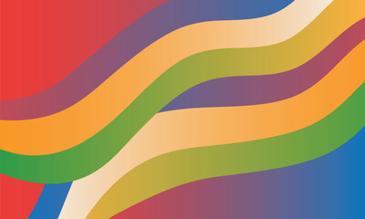 Abstract illustration featuring colorful, wavy lines overlapping each other on a gradient background.